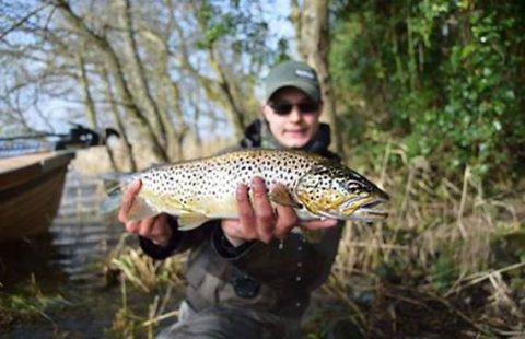 Christopher Defillon with his Sheelin trout, March 13th.