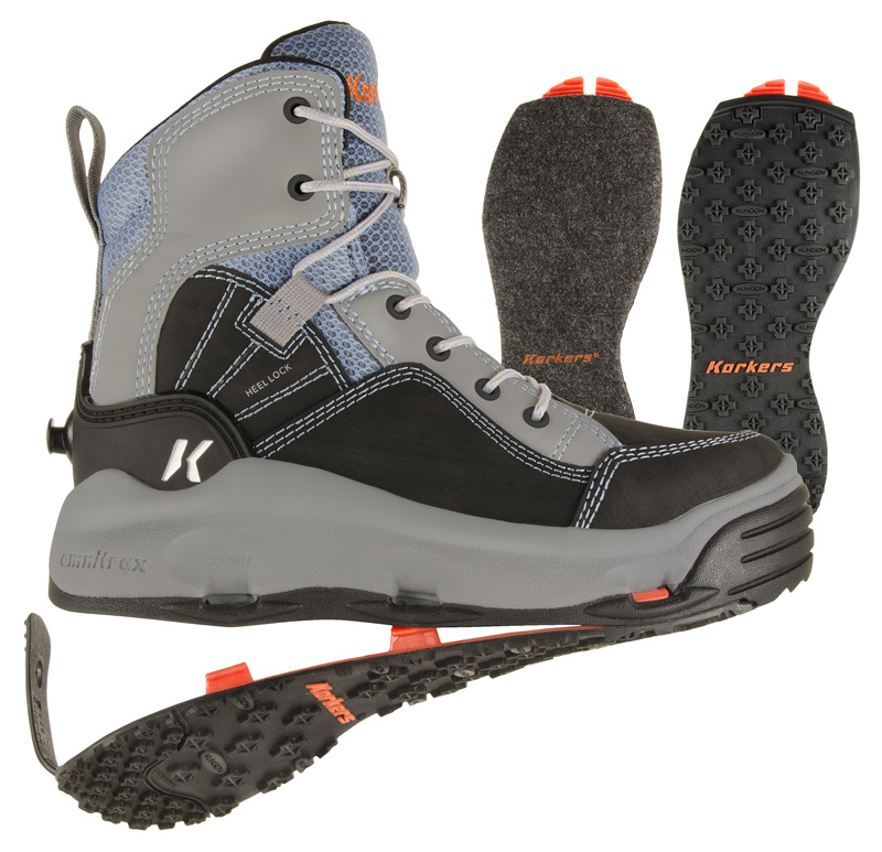 Understanding that female angler participation is on the rise, Korkers created a performance-packed boot made exclusively for women: the BuckSkin Mary™ ($139.99 MSRP). 