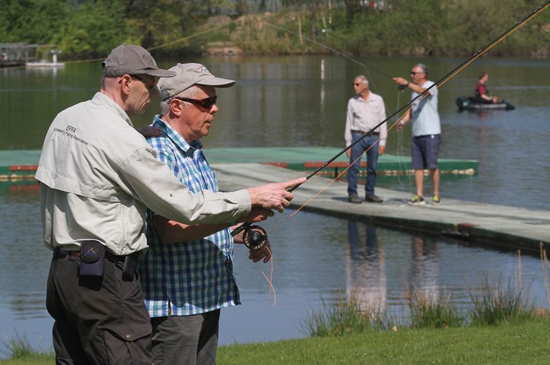 Casting instruction was also provided by the EFFA at the Fly Fair.