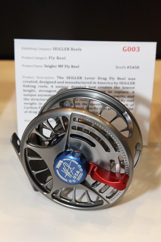 A fly-reel by the American brand Seigler, with a lever drag system like it is to be found on many large sea-reels. One can put 30 lb of fighting pressure on a fish with this drag.