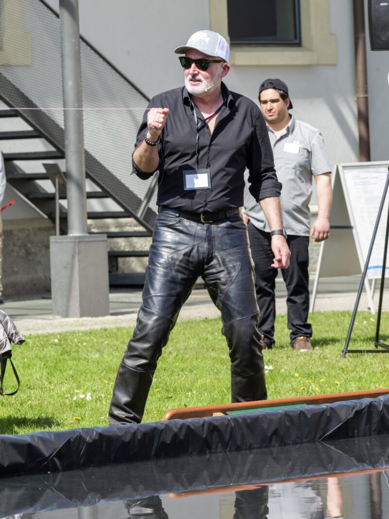 The fly casting demos will be accompanied by casting coordinator, Juergen Friesenhahn, who will moderate the demonstrations and translate the English-language performances into German at the same time!