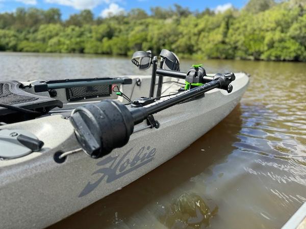 Designed to accommodate industry-leading transducers including Humminbird MEGA 360, the mount is said to be lightweight yet strong, offering flexible mounting options for kayaks, small boats and portable fishing setups.