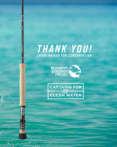Far Bank Enterprises, the parent company of fly brands Sage, RIO Products, Redington and Fly Water Travel, has donated proceeds from the sale of its limited-edition Sage SALT R8 Tarpon One rods to two key conservation charities.
