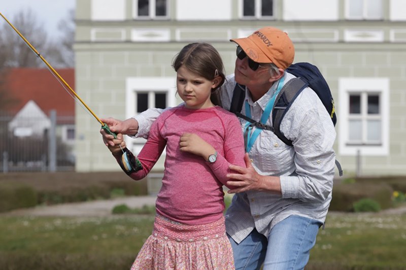 Children can learn how to cast their first fly.